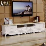 欧式电视柜组合 实木雕花大理石电视机柜简约地柜大小户型家具