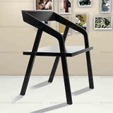 欧美式铁艺黑色实木家用餐椅时尚电脑靠背椅休闲甜品人体工学椅子