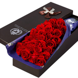 全国送花蓝红玫瑰花礼盒生日合肥鲜花速递同城上海北京武汉花店