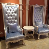 欧式形象椅新古典沙发椅酒店KTV大厅装饰椅公主椅美容院高背椅