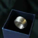 老银匠手工s925纯银丝线原创简约个性戒指 男女款多圈食指环礼物
