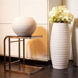 欧式创意白色简约陶罐陶瓷器落地大花瓶插花客厅家居软装饰品摆件