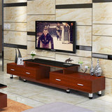 伸缩电视柜现代简约钢化玻璃卧室客厅大小户型电视柜茶几组合套装