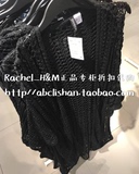 H&M HM女装专柜正品折扣代购 5月 镂空渔网中长款宽松针织开衫2色