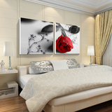 客厅装饰画 现代简约温馨浪漫卧室床头挂画两联三联无框画 壁画