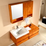 浴室柜梳洗柜卫浴实木橡木侧所柜镜柜洗脸洗手盆柜壁挂吊柜组合