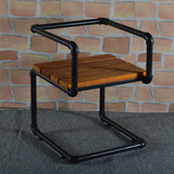 新款美式铁艺水管椅 公园椅 休闲椅 复古酒吧椅 餐桌 实木桌椅