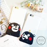 日本可爱吉祥物熊本熊苹果手机壳iphone6s plus硅胶保护套软壳