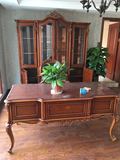 美式欧式法式古典实木精品品牌家具书房FH995书柜书台书桌办公椅