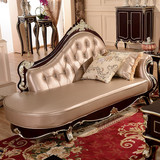 欧式真皮贵妃椅沙发躺椅法式懒人沙发实木美人榻新古典太妃椅现货