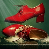 粗跟婚鞋红色高跟鞋防水台结婚鞋子红色新娘鞋大码41-43孕妇
