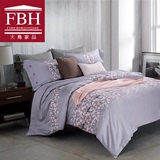 美式大牌北欧简约素雅灰紫色60支600根超丝滑埃及棉四件套床单床