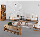新中式沙发组合 现代售楼处酒店会所实木家具别墅客厅样板房沙发