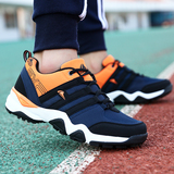 夏季透气潮鞋韩版潮流板鞋男鞋子男士休闲鞋运动跑步网布超纤皮鞋
