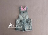 2016年夏季新款专柜在售款女童女宝宝儿童纯棉爱心软牛仔背带短裤