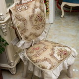 定制定做欧式雪尼尔餐椅垫椅套植物花卉高档奢华椅垫防滑凳子椅垫
