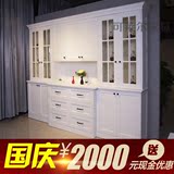 美式酒柜定做福州整体餐边柜精品柜定做实木白色欧式鞋柜组合家具