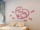 kitty猫卡通创意立体墙贴儿童房卡通墙贴婴儿房3d立体卧室背景墙