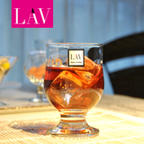 LAV进口玻璃杯套装创意啤酒杯家用水杯矮脚威士忌杯6只装酒具杯子