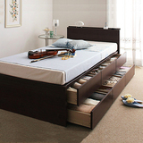 床柜 收纳床储物床多功能高箱储物床1.5日式榻榻米床双人床次卧床
