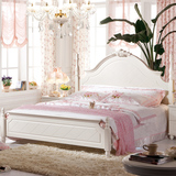 欧式韩式公主床儿童床女孩卧室家具实木双人1.5 1.8米田园床圆床