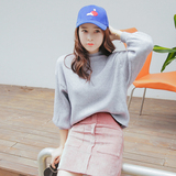 2016秋季新款韩版纯色半高领套头蝙蝠袖长袖短款毛衣针织衫女宽松