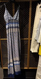 【16夏季特卖】KAMA卡玛 女装 复古花纹雪纺吊带连衣裙 7215158