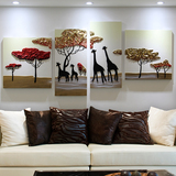 沙发背景墙画客厅三联画装饰画现代简约无框画立体浮雕画创意组合