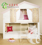 乐居贝贝欧式美式高端创意儿童家具实木儿童上下床子母树屋床定制