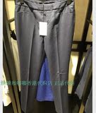 香港G2000专柜代购16年夏女装西裤修身微喇黑深蓝63250013有小票