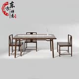 新中式实木餐桌椅组合 简约客厅长方形泡茶桌子 现代酒店家具定制