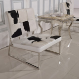 后现代家具 欧式休闲沙发 新古典客厅 休闲椅奶牛皮定制 小沙发