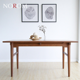 北欧经典汉斯桌原木白蜡木长桌简约咖啡西餐厅左右餐桌书桌CH327