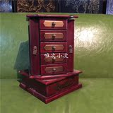 民国老艺木雕器梳妆盒箱 古玩古董杂项旧货老东西包老收藏