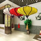 新中式灯具古典吊灯餐厅茶楼酒店工程装饰布艺吊灯艺术创意红灯笼