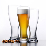 进口 德国比利时瓦伦丁小麦啤酒杯耐热玻璃酒杯 大号6只家用套装