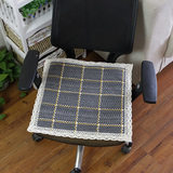 椅子垫子餐椅坐垫夏季办公室座椅垫棉麻布艺防滑电脑椅子垫带绑带