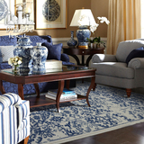伊兹尼克土耳其原装进口地毯美式乡村北欧宜家现代简约青花瓷客厅