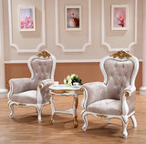 欧式洽谈桌椅组合 美容院会所接待休闲沙发椅 售楼处中式沙发椅子