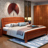 特价实木床橡木高箱储物白色床1.5米1.8米卧室家具地中海全实木床