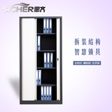 上海钢制卷门柜文件柜铁皮柜卷帘门文件柜收缩门推拉门柜JM-18