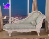 欧式新古典实木白色布艺沙发贵妃椅卧室躺椅美人榻简约懒人椅包邮