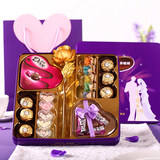 正品德芙巧克力心形礼盒装漂流瓶糖果玫瑰花送女朋友闺蜜生日礼物