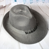 夏季遮阳男士礼帽 针织草编透气凉帽沙滩帽子中老年男帽太阳帽子