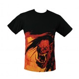 暴雪魔兽世界战争之王正版周边格罗玛什·地狱咆哮男士短袖T恤