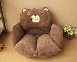 日本原单新款秋冬加厚地板椅垫 可爱小熊毛绒坐垫 坐弹靠垫