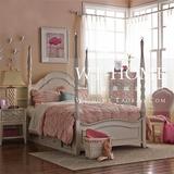 美式乡村现代中式儿童双人床高端卧室儿童法个性式欧式简约实木床
