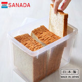 日本进口塑料特大号面包保鲜盒宜家超大容量长方形密封冰箱收纳盒