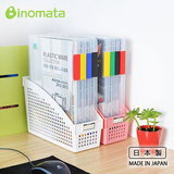 日本塑料文件收纳盒创意办公桌面资料架韩国书桌上书本用品整理框
