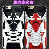 篮球乔丹6代鞋面苹果5S手机壳aj奥利奥iPhone6S软壳6plus全包case